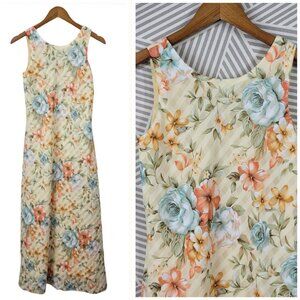 Vintage 90s Slip Dress size 6/8 Floral Cottagecore alt maxi long Grunge Layered